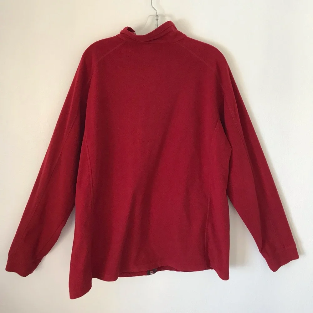 L.L. Bean fleece zip up jacket men size Large Tall Red - Picture 4 of 8